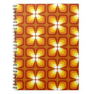 Naadloos patroon met abstracte florale elementen e notitieboek