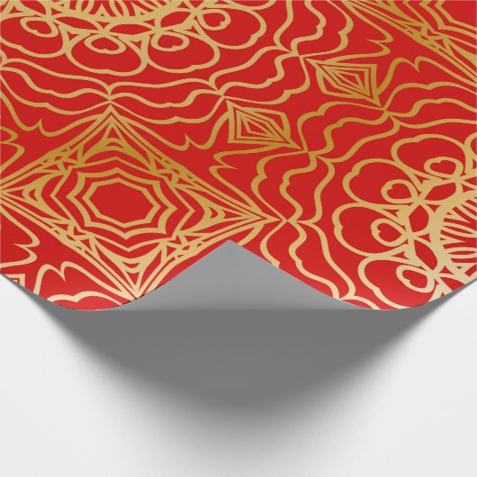 Naadloos patroon met abstracte florale en cadeaupapier (Hoek)