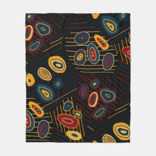 Naadloos patroon met abstracte moderne doedels. Br Fleece Deken