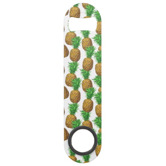 Naadloos patroon met anananassen speed flessenopener (Achterkant)
