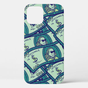naadloos patroon met bankbiljetten in dollars iPhone 12 hoesje