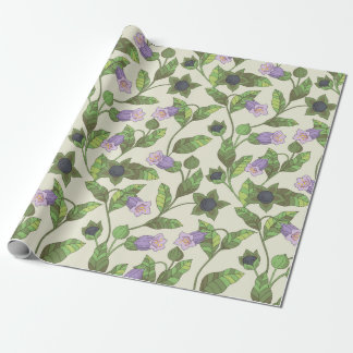 Naadloos patroon met bloemen van belladonna. Een s Cadeaupapier