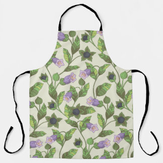 Naadloos patroon met bloemen van belladonna. Een s Schort