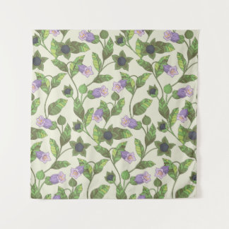 Naadloos patroon met bloemen van belladonna. Een s Wandkleed