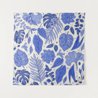 Naadloos patroon met bloemen wandkleed