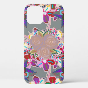 Naadloos patroon met bloemmotief. Naadloze vlek iPhone 12 Hoesje
