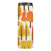 Naadloos patroon met bomen. herfst thermosbeker (Achterkant)