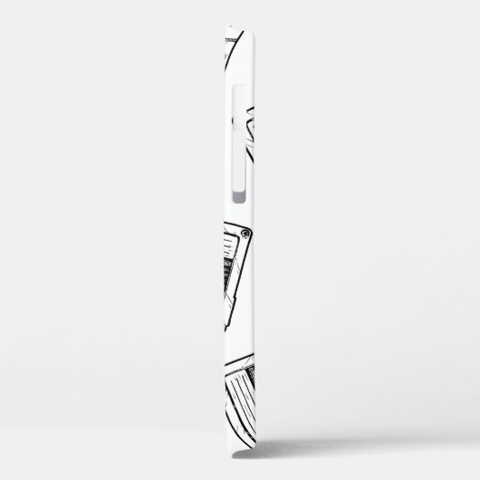 Naadloos patroon met compact cassette in Case-Mate iPhone case (Achterkant / Links)