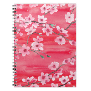 Naadloos patroon met de prachtige Cherry bloesem Notitieboek
