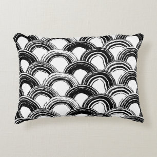 naadloos patroon met droog penseel gebogen str accent kussen