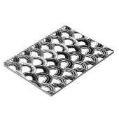 naadloos patroon met droog penseel gebogen str notitieboek (Linkerzijde)