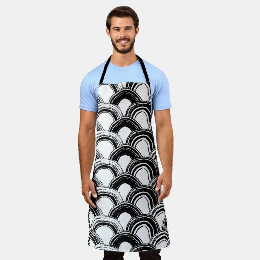 naadloos patroon met droog penseel gebogen str schort (Gedragen)