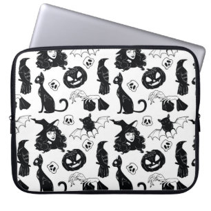 Naadloos patroon met een schattig handschrift van laptop sleeve