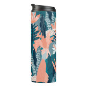 Naadloos patroon met fantasiebloemen, natuurlijke  thermosbeker (Geroteerd rechts)