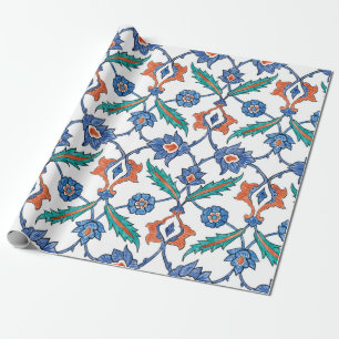 Naadloos patroon met florale versiering die me nab cadeaupapier
