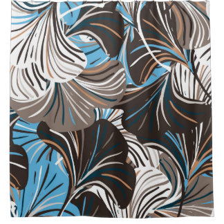  naadloos patroon met gestreepte bloemen lev douchegordijn