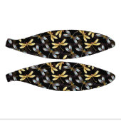 Naadloos patroon met gouden libellen basketbal (Panelen)