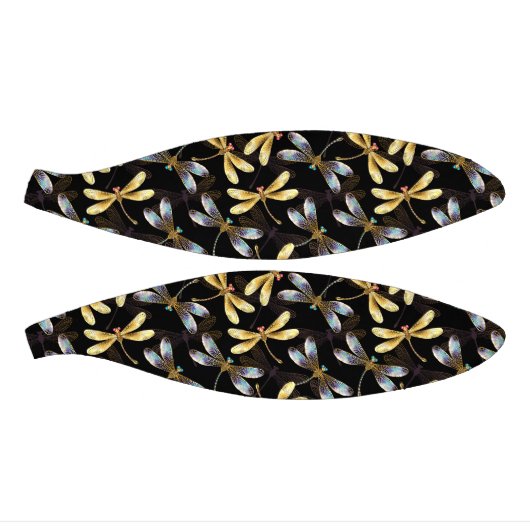 Naadloos patroon met gouden libellen basketbal (Panelen)