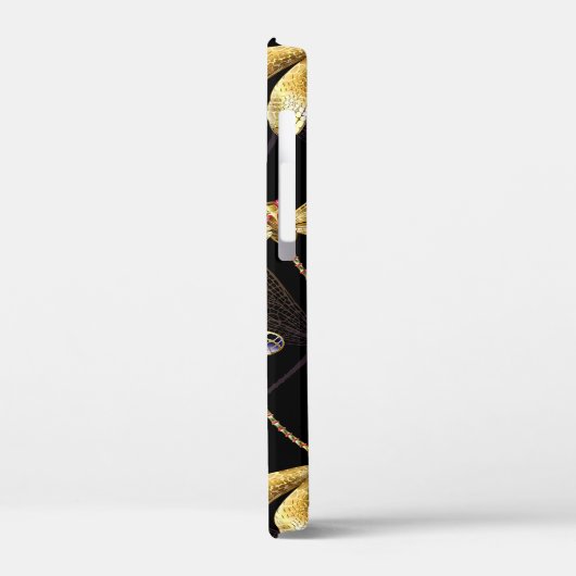 Naadloos patroon met gouden libellen Case-Mate iPhone case (Achterkant / Links)