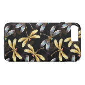Naadloos patroon met gouden libellen Case-Mate iPhone case (Achterkant (Horizontaal))