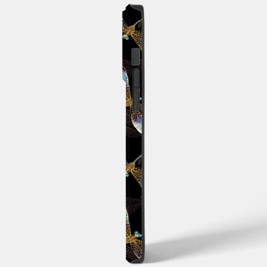 Naadloos patroon met gouden libellen Case-Mate iPhone case (Achterkant / Links)
