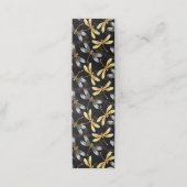 Naadloos patroon met gouden libellen klantenkaartje (Buitenkant ongevouwen)