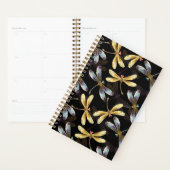 Naadloos patroon met gouden libellen planner (Display)