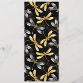 Naadloos patroon met gouden libellen programma (Voorkant)