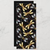 Naadloos patroon met gouden libellen programma (Voorkant / Achterkant)