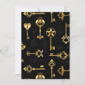 Naadloos patroon met gouden sleutels (Voorkant)