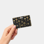 Naadloos patroon met gouden sleutels badge (Handheld)