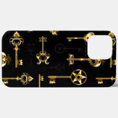 Naadloos patroon met gouden sleutels Case-Mate iPhone case (Achterkant (horizontaal))