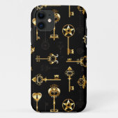 Naadloos patroon met gouden sleutels Case-Mate iPhone case (Achterkant)