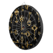 Naadloos patroon met gouden sleutels dartbord (Voorkant Rechts)