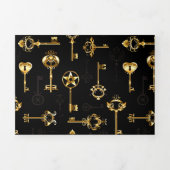 Naadloos patroon met gouden sleutels drieluik aankondiging (Cover)
