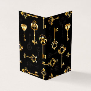 Naadloos patroon met gouden sleutels kaart