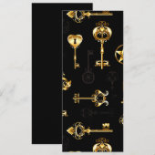 Naadloos patroon met gouden sleutels menu (Voorkant / Achterkant)