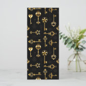 Naadloos patroon met gouden sleutels menu (Staand voorkant)