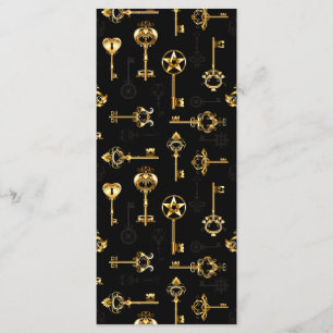 Naadloos patroon met gouden sleutels menu