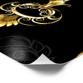 Naadloos patroon met gouden sleutels perfect poster (Hoek)