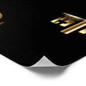 Naadloos patroon met gouden sleutels poster (Hoek)