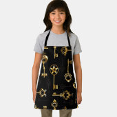 Naadloos patroon met gouden sleutels schort (Insitu)