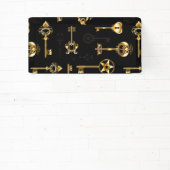 Naadloos patroon met gouden sleutels spandoek (Insitu)