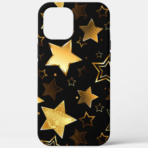 Naadloos patroon met gouden sterren iPhone 12 pro max hoesje