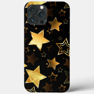 Naadloos patroon met gouden sterren iPhone 13 pro max hoesje