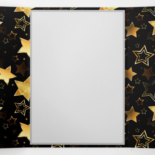 Naadloos patroon met gouden sterren drieluik programma (Binnenkant midden)