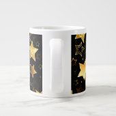 Naadloos patroon met gouden sterren extra grote beker (Achterkant)