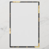 Naadloos patroon met gouden sterren flyer (Achterkant)