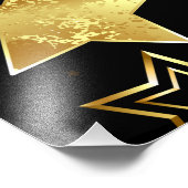 Naadloos patroon met gouden sterren foto afdruk (Hoek)