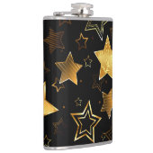 Naadloos patroon met gouden sterren heupfles (Rechts)